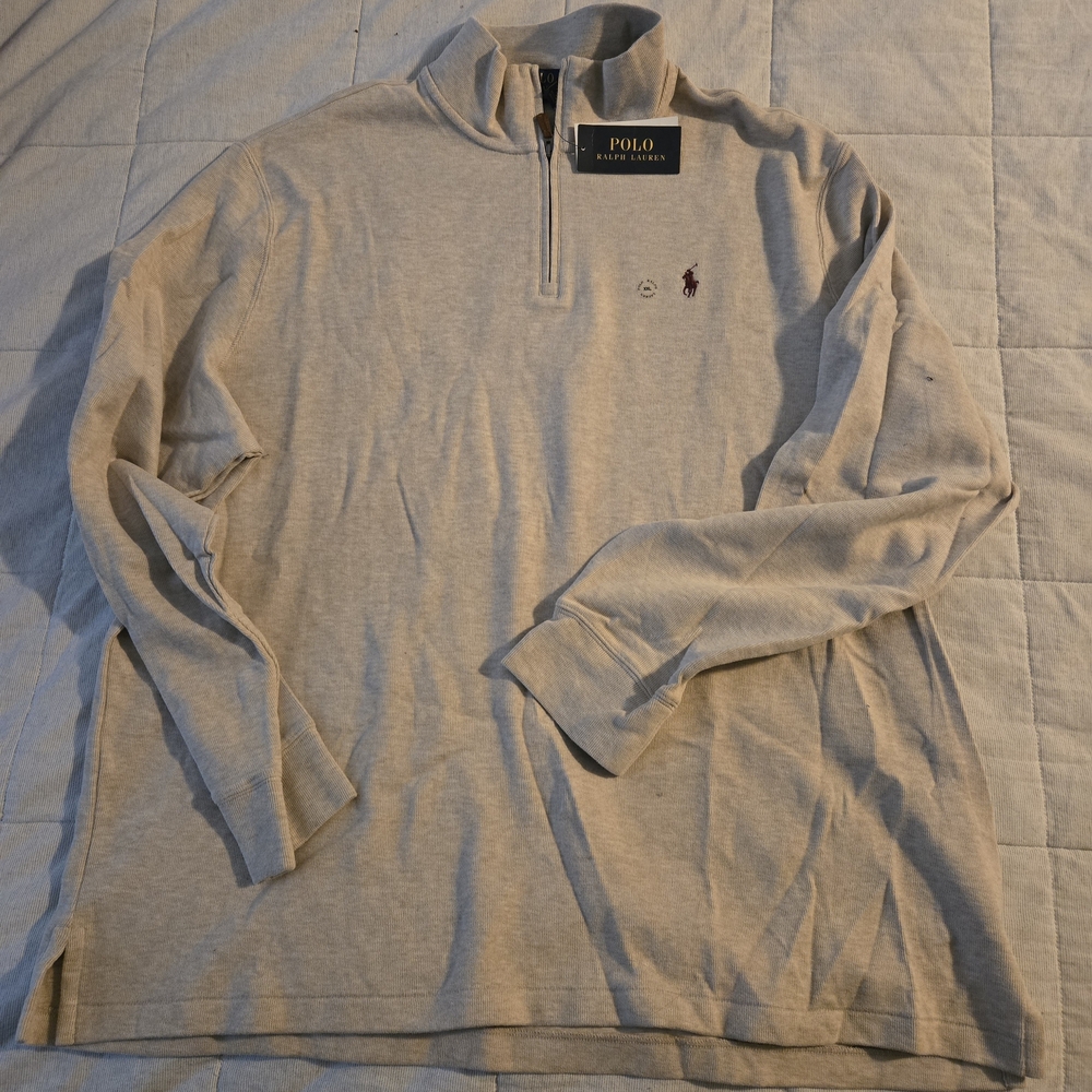 Ralph Lauren Light Gray Quarter Zip Pullover